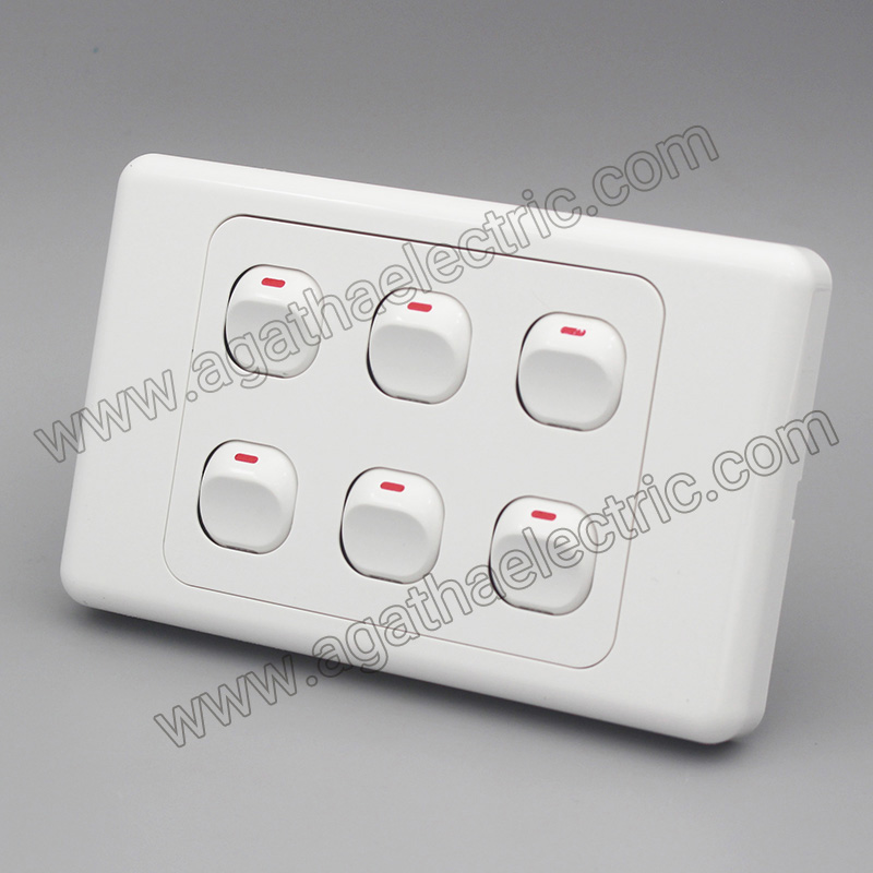6 Gang Australian Standard Electrica switch